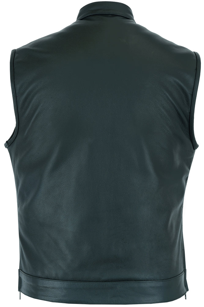 Twinner - Men's Motorcycle Leather Vest-Mens Leather Vests-Daniel Smart Mfg - Retail