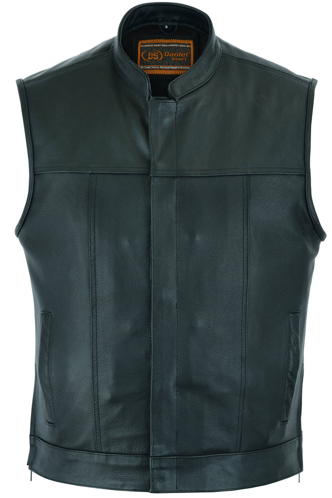 Twinner - Men's Motorcycle Leather Vest-Mens Leather Vests-Daniel Smart Mfg - Retail