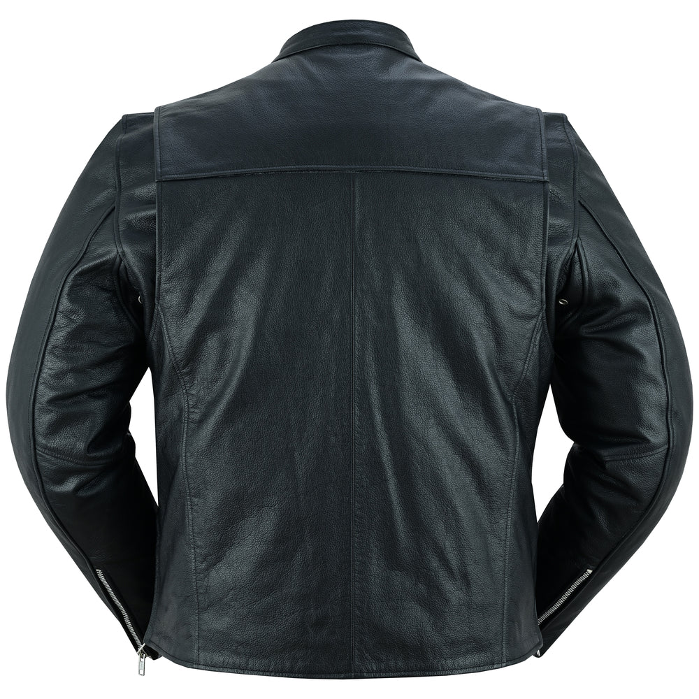 Urban Racer - Men's Leather Motorcycle Jacket-Mens Leather Motorcycle Jackets-Daniel Smart Mfg - Retail