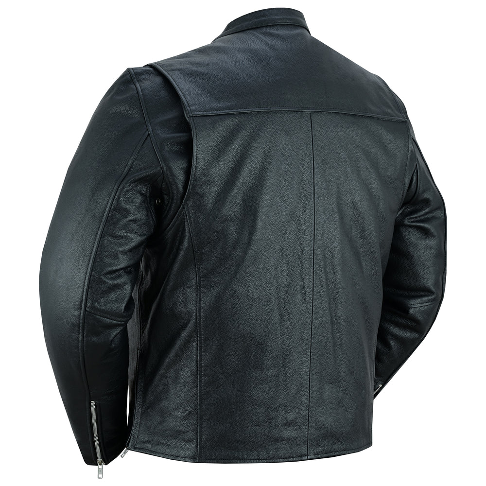 Urban Racer - Men's Leather Motorcycle Jacket-Mens Leather Motorcycle Jackets-Daniel Smart Mfg - Retail