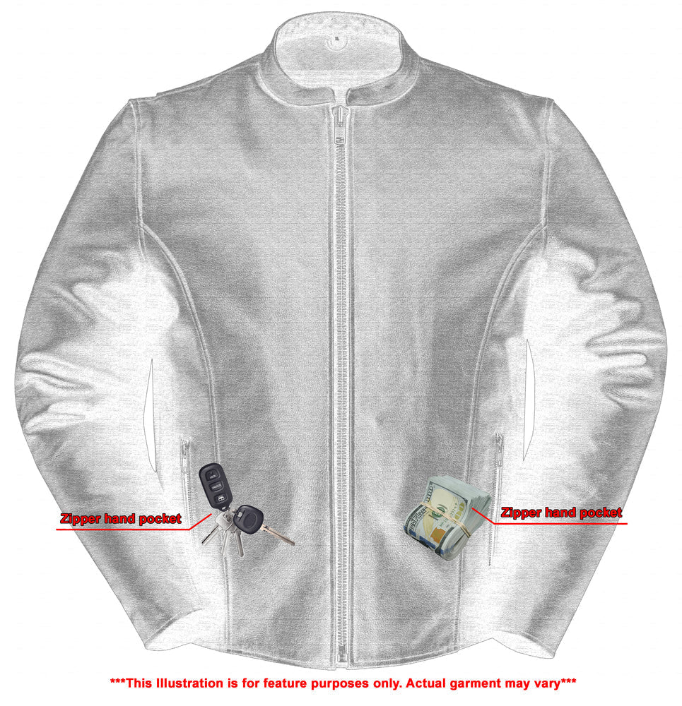 Urban Racer - Men's Leather Motorcycle Jacket-Mens Leather Motorcycle Jackets-Daniel Smart Mfg - Retail