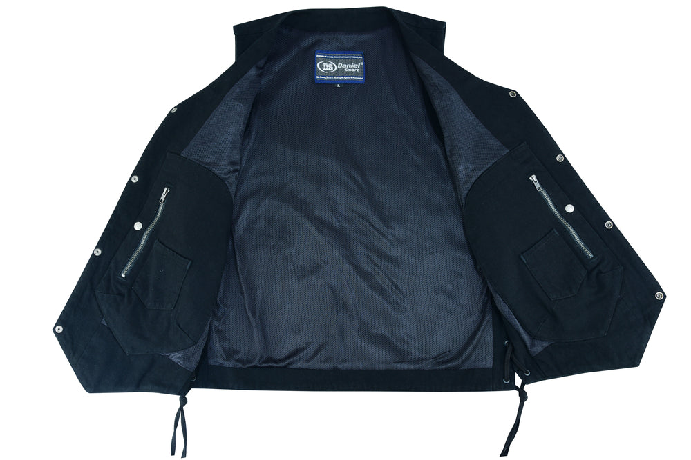 Vandal - Motorcycle Denim Vest-Mens Denim Vests-Daniel Smart Mfg - Retail