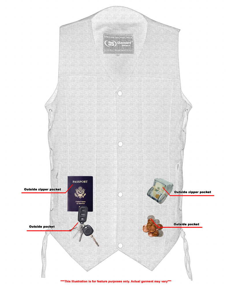 Vandal - Motorcycle Denim Vest-Mens Denim Vests-Daniel Smart Mfg - Retail