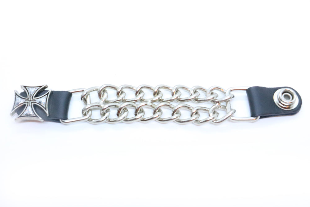 VE142D Vest Extender - Iron Cross with Silver Glitter-Vest Extenders-Daniel Smart Mfg - Retail