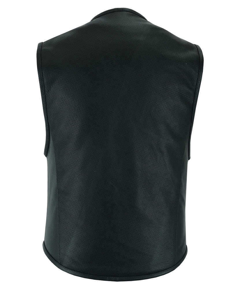Ventra - Men's Motorcycle Leather Vest-Mens Leather Vests-Daniel Smart Mfg - Retail