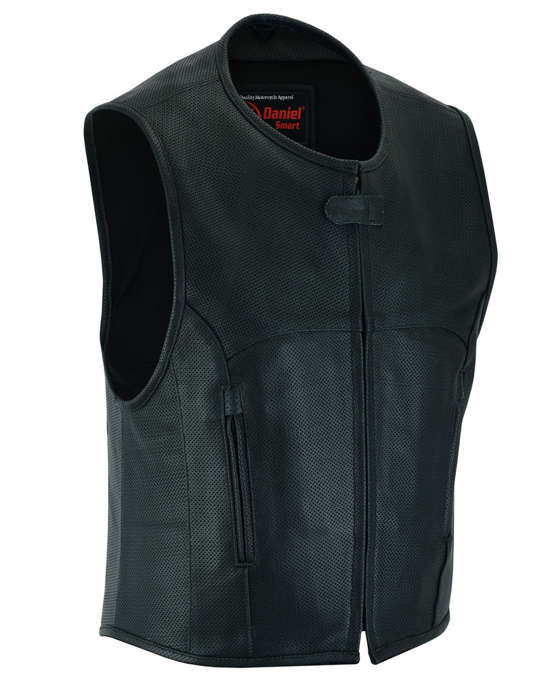 Ventra - Men's Motorcycle Leather Vest-Mens Leather Vests-Daniel Smart Mfg - Retail