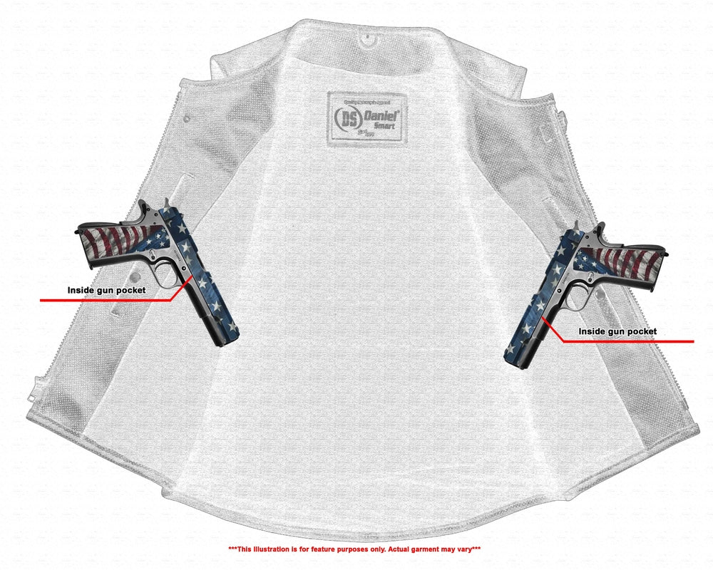 Ventra - Men's Motorcycle Leather Vest-Mens Leather Vests-Daniel Smart Mfg - Retail