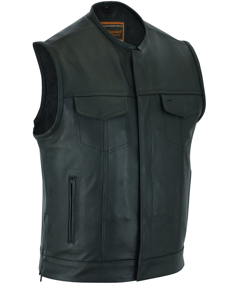 Vestra - Men's Motorcycle Leather Vest-Mens Leather Vests-Daniel Smart Mfg - Retail