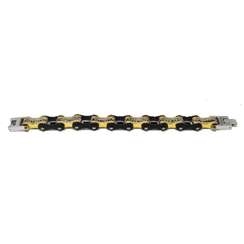 VJ1113 Two Tone Black/Gold W/White Crystal Centers-Bracelets-Daniel Smart Mfg - Retail