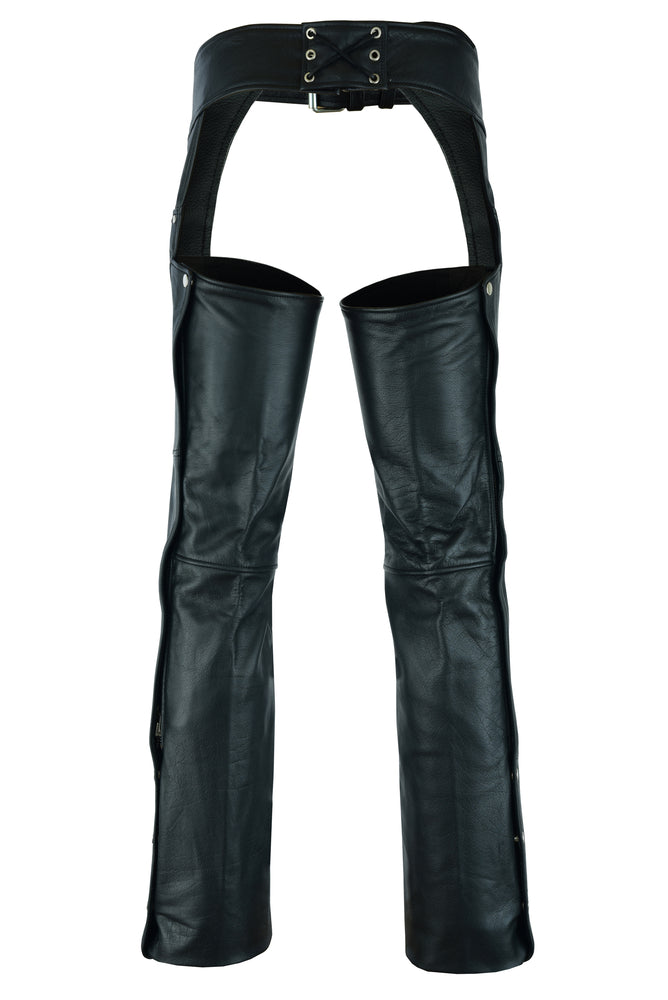 Wanderlust Rider - Unisex Motorcycle Leather Chaps-Unisex Chaps & Pants-Daniel Smart Mfg - Retail