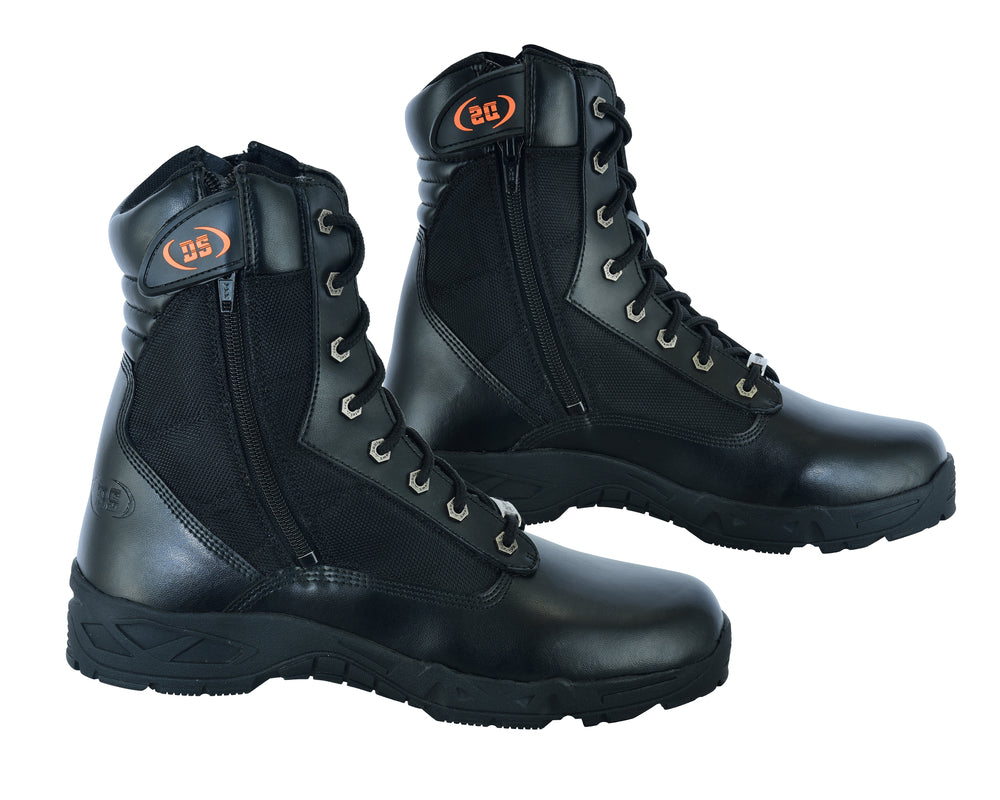 WarpDrive 7 - Men's Leather Motorcycle Boots-Mens Motorcycle Boots-Daniel Smart Mfg - Retail