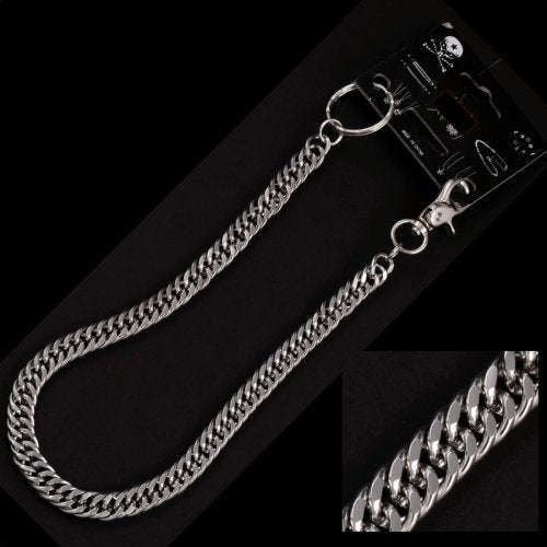 WC-703450 Chromed double chain wallet chain-Wallet Chains/Key Leash-Daniel Smart Mfg - Retail