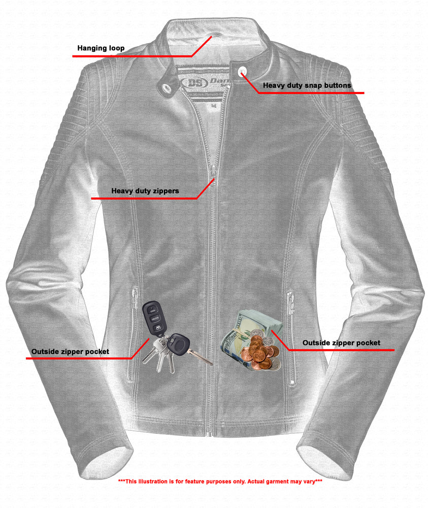 Wild Inferno - Women's Leather Jacket-Womens Leather Motorcycle Jackets-Daniel Smart Mfg - Retail