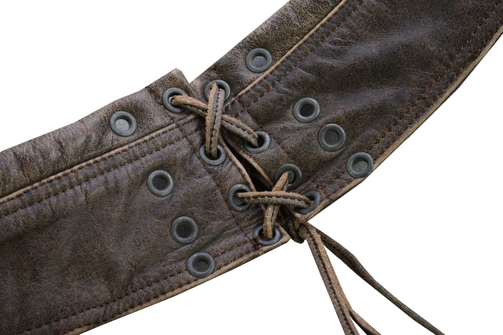 Wild Wind - Women's Motorcycle Leather Chaps-Womens Chaps & Pants-Daniel Smart Mfg - Retail