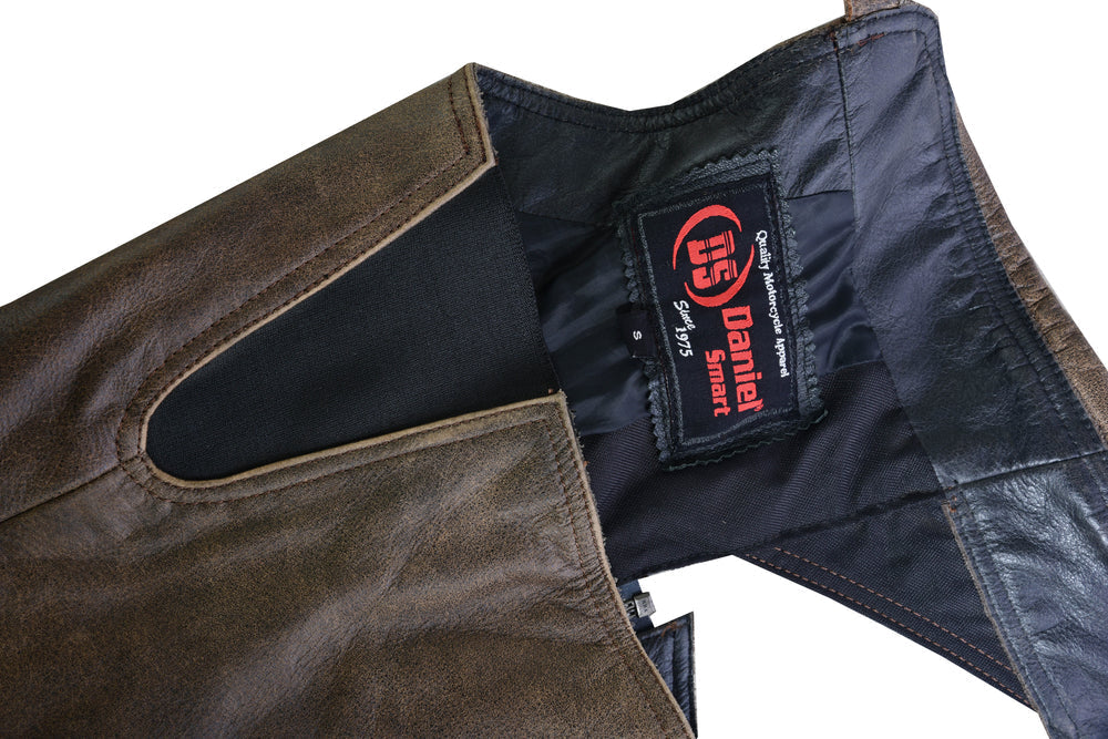 Wild Wind - Women's Motorcycle Leather Chaps-Womens Chaps & Pants-Daniel Smart Mfg - Retail