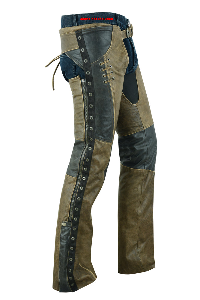 Wild Wind - Women's Motorcycle Leather Chaps-Womens Chaps & Pants-Daniel Smart Mfg - Retail