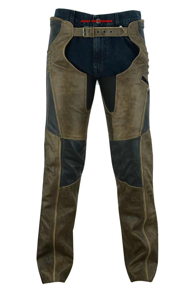 Wild Wind - Women's Motorcycle Leather Chaps-Womens Chaps & Pants-Daniel Smart Mfg - Retail