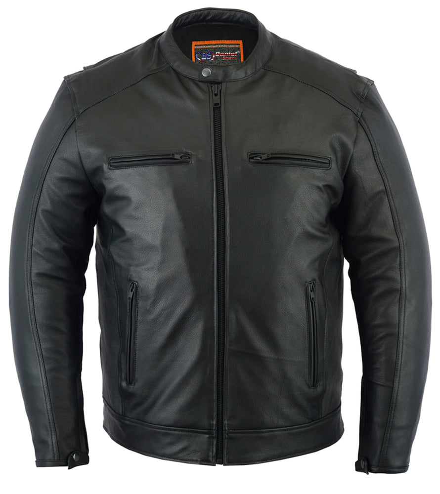 Wind Striker - Men's Leather Motorcycle Jacket-Mens Leather Motorcycle Jackets-Daniel Smart Mfg - Retail