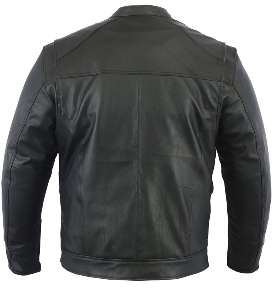 Wind Striker - Men's Leather Motorcycle Jacket-Mens Leather Motorcycle Jackets-Daniel Smart Mfg - Retail