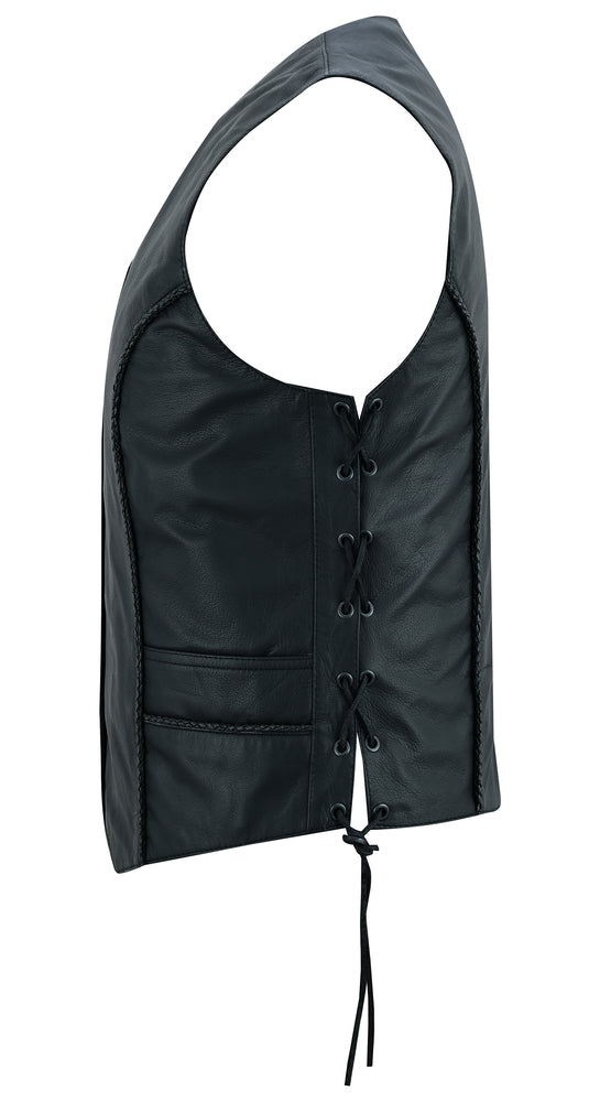 Wisp - Women's Leather Vest-Womens Leather Vests-Daniel Smart Mfg - Retail