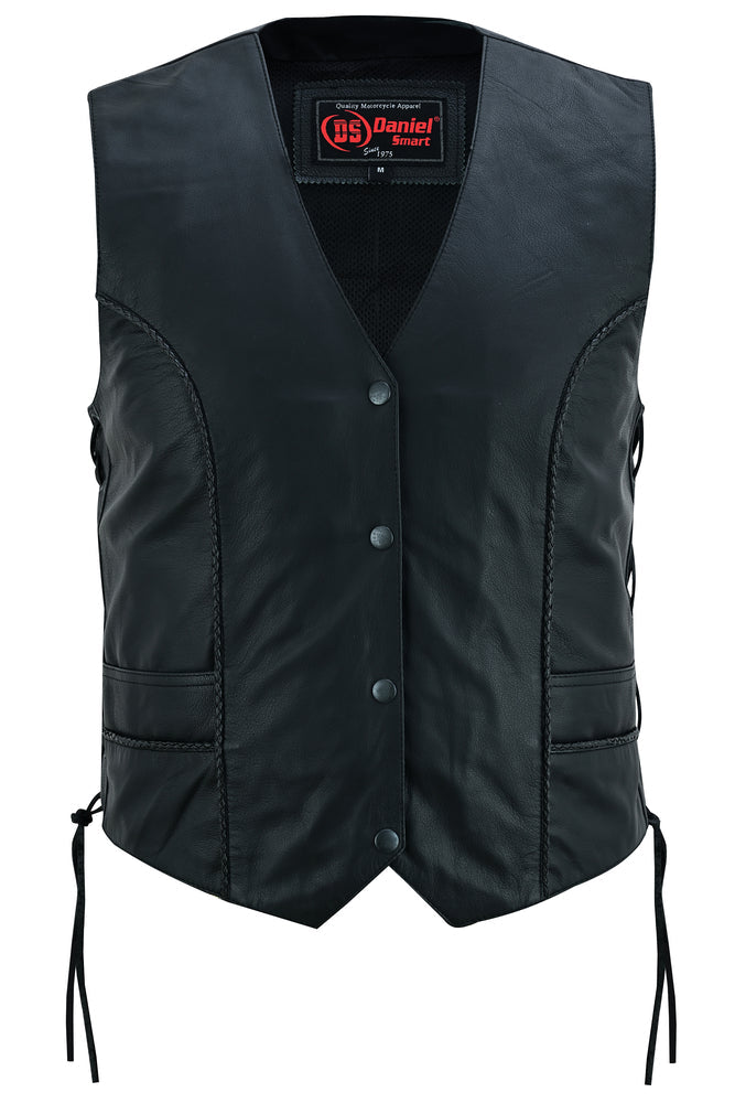 Wisp - Women's Leather Vest-Womens Leather Vests-Daniel Smart Mfg - Retail