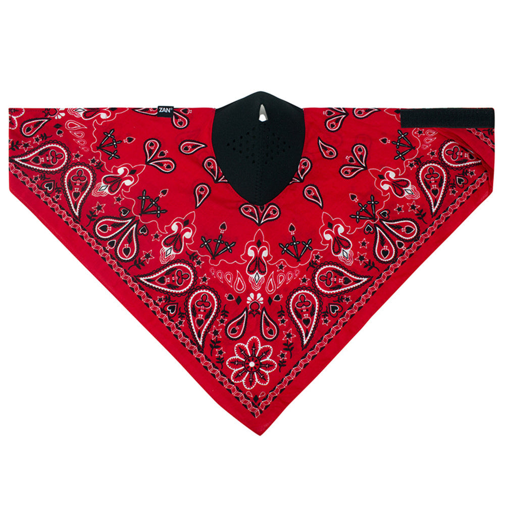 WNEO106 NEODANNA Mask- Cotton/Neoprene- Red Paisley-Half Facemasks-Daniel Smart Mfg - Retail