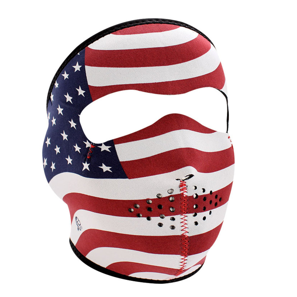 WNFM003 ZAN® Full Mask- Neoprene- Stars and Stripes-Full Facemasks-Daniel Smart Mfg - Retail