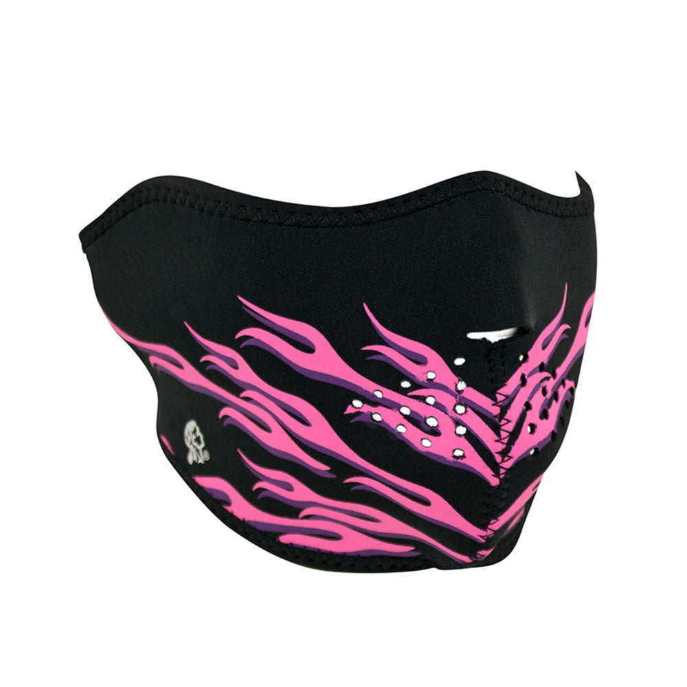 WNFM054H ZAN® Half Mask- Neoprene- Pink Flames-Half Facemasks-Daniel Smart Mfg - Retail