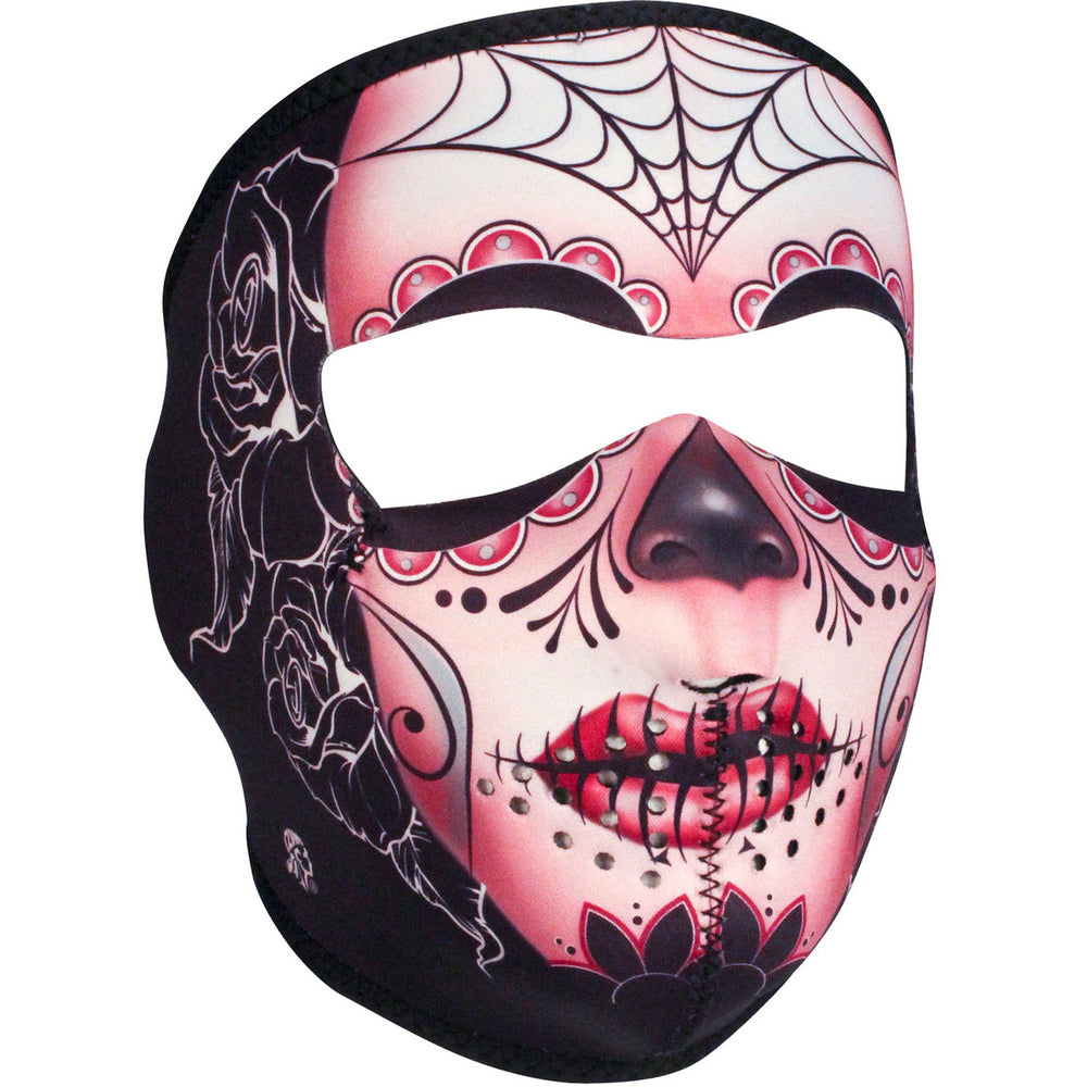 WNFM082 ZAN® Full Mask- Neoprene- Sugar Skull-Full Facemasks-Daniel Smart Mfg - Retail