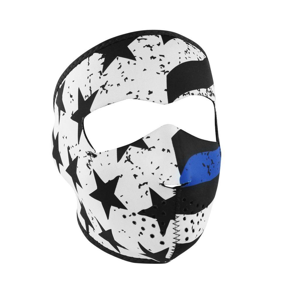 WNFM119 ZAN® Full Mask- Neoprene- Thin Blue Line-Full Facemasks-Daniel Smart Mfg - Retail