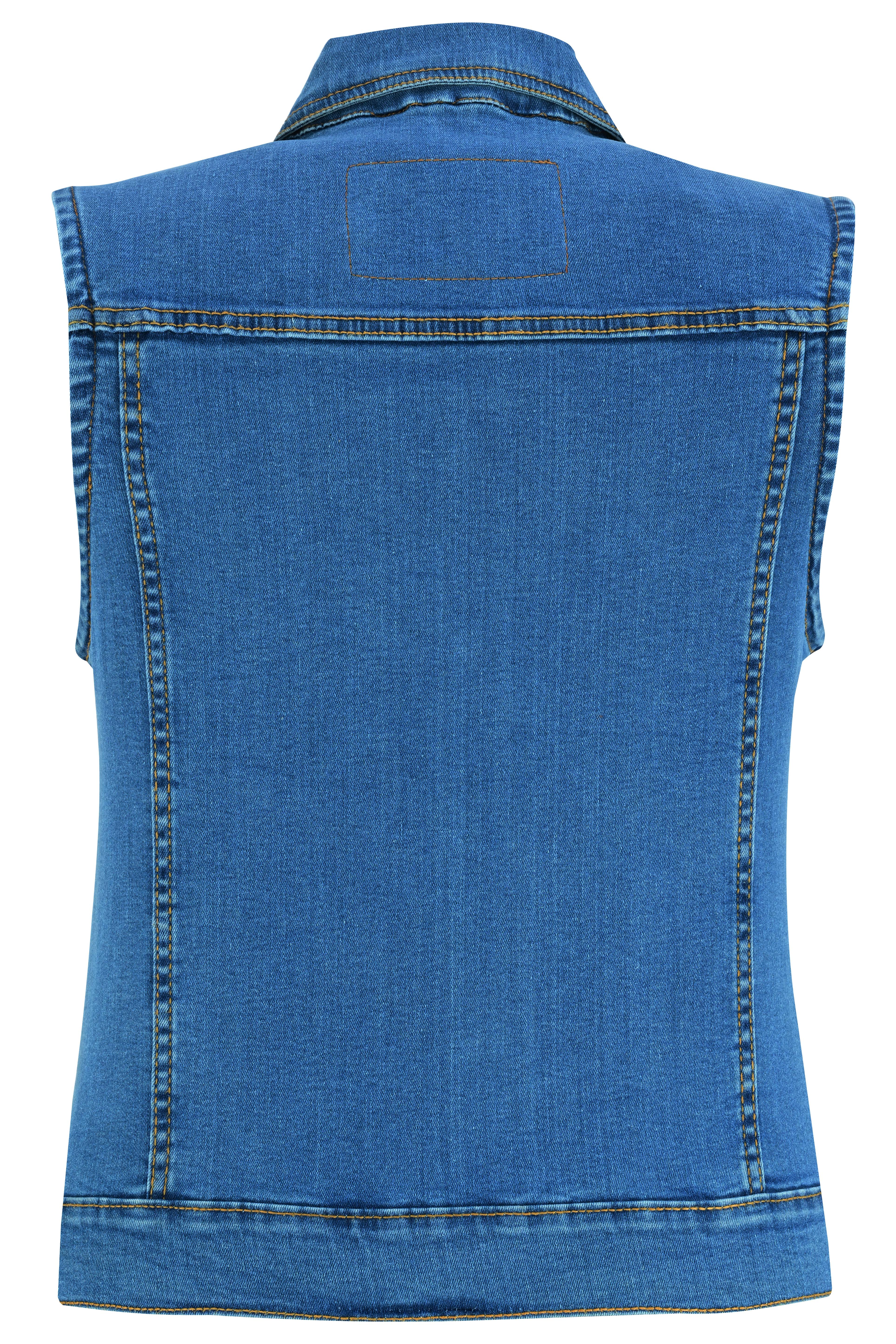 Xeno - Women's Denim Vest-Womens Denim Vests-Daniel Smart Mfg - Retail