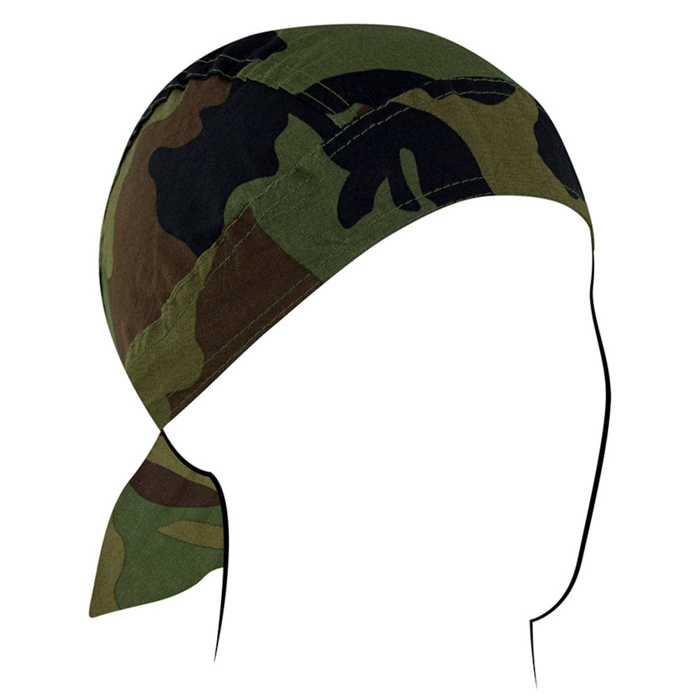 Z118C Flydanna®, Cotton, Woodland Camo-Headwraps-Daniel Smart Mfg - Retail