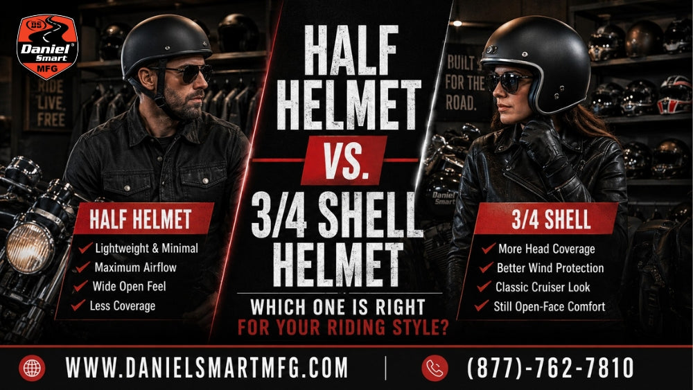 Half Helmet vs. 3/4 Shell Helmet: Which One Is Right for Your Riding Style?