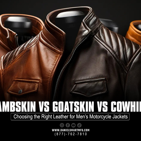 Lambskin, Goatskin & Cowhide for Men's Motorcycle Jackets
