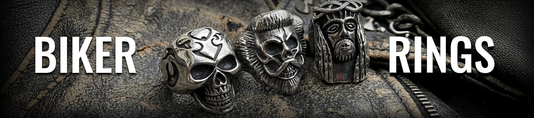 Stainless Steel Biker Rings – Skulls & Gothic Designs