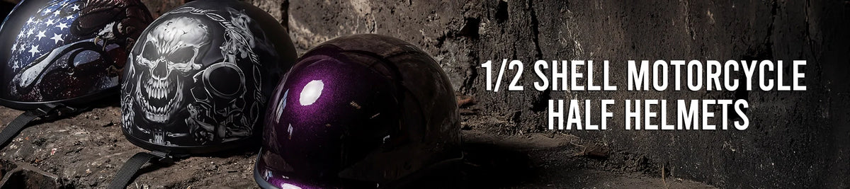 Motorcycle Half Helmets 1/2 Shell With Open-Face Design Motorcycle Half Helmets 1/2 Shell With Open-Face Design