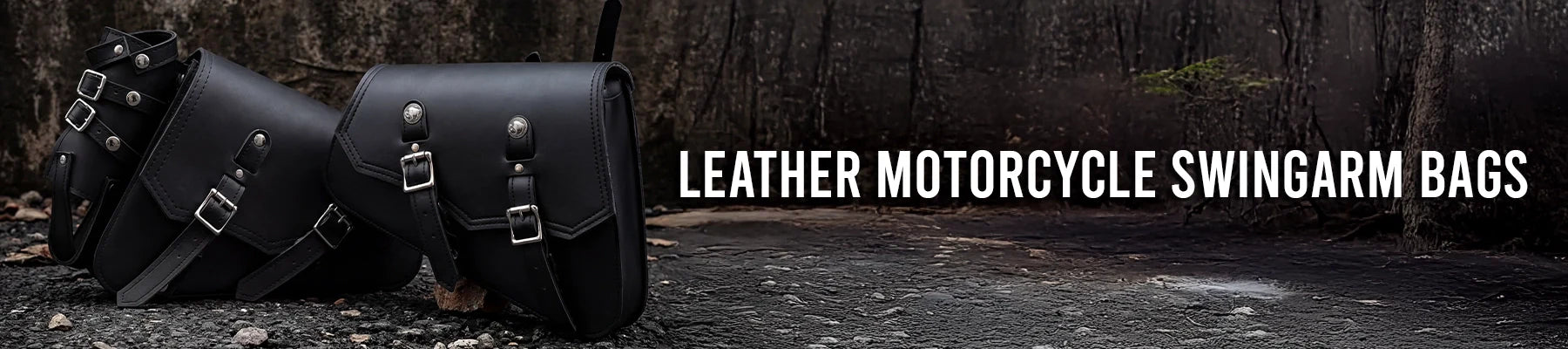 Leather Motorcycle Swingarm Bags