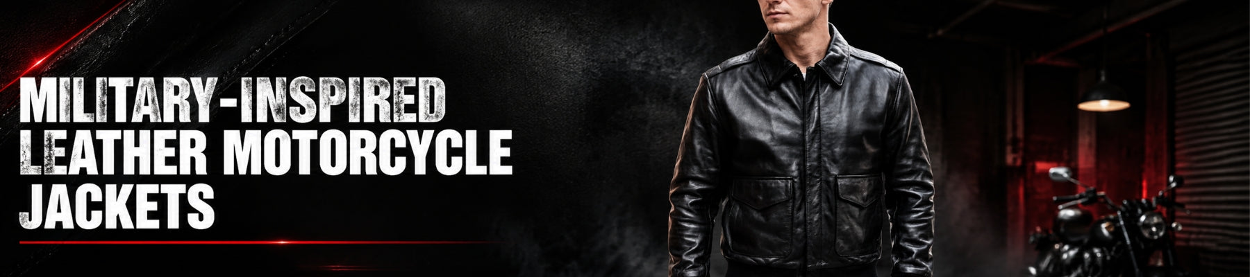 Military-Inspired Leather Motorcycle Jackets in Bomber Style