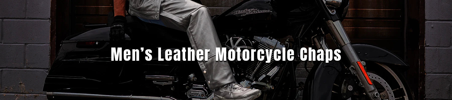 Men’s Leather Motorcycle Chaps & Pants