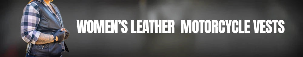Women's Leather Motorcycle Vests