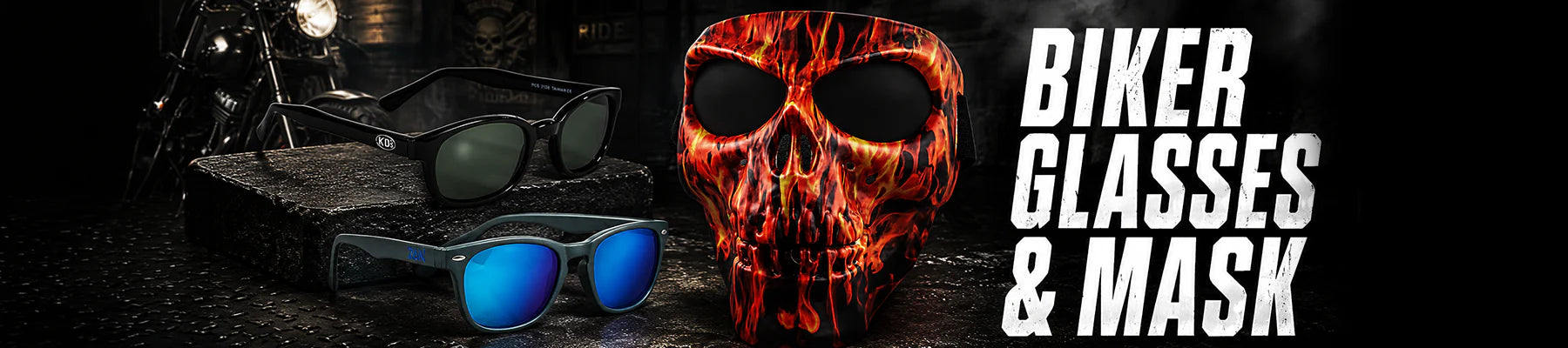 Biker Glasses & Mask