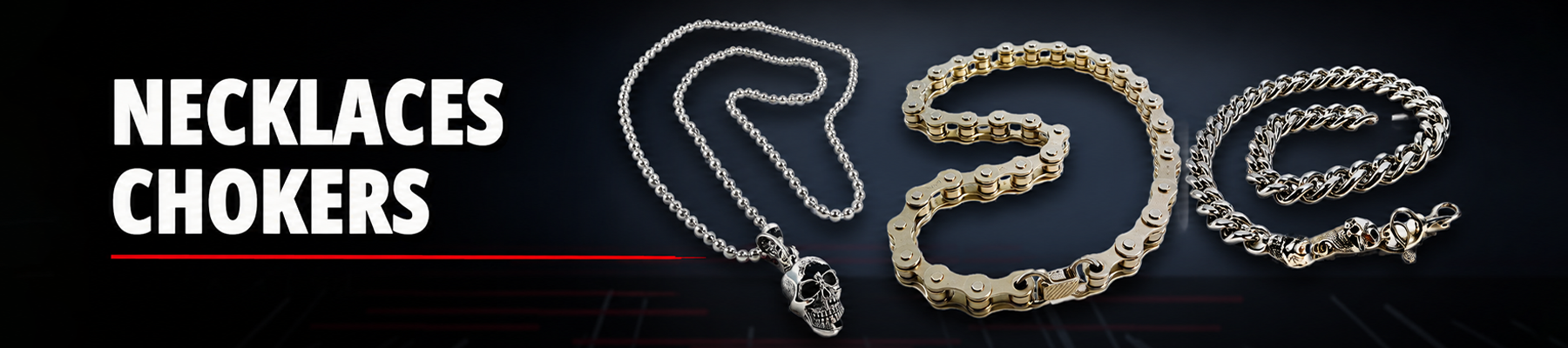 Motorcycle Chain Necklaces/Chokers for Bikers