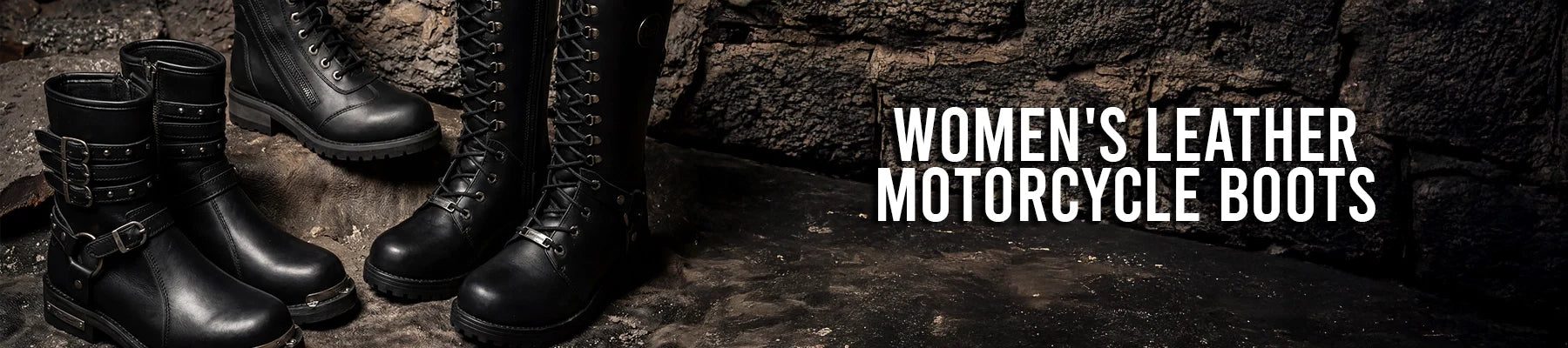 Women's Motorcycle Boots - Leather Riding Shoes