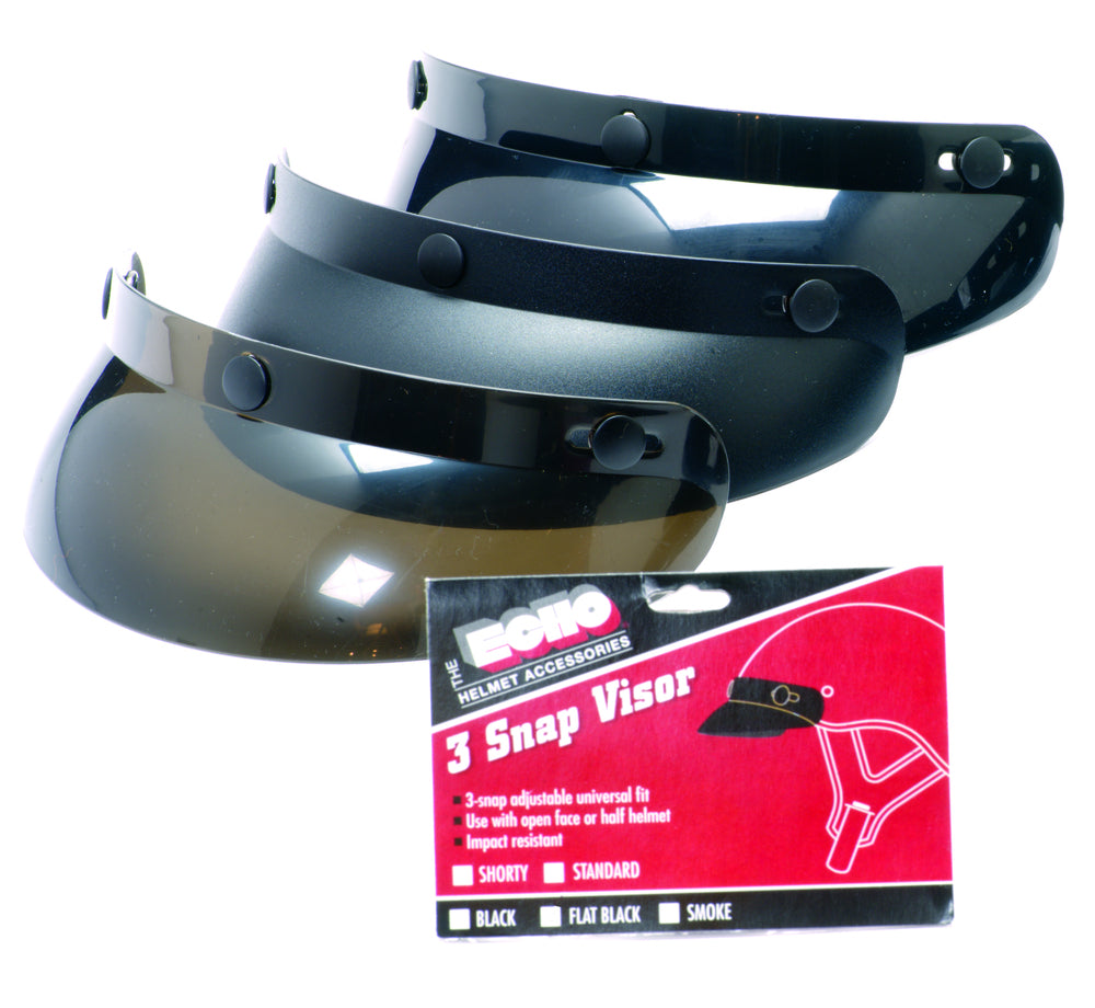 01-005 3-Snap Universal Standard Visor - Smoke-Helmet Accessories-Daniel Smart Mfg - Retail