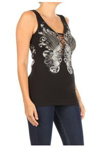 2226 BLACK Edgy Pistol Tank Top-Daniel Smart Mfg - Retail