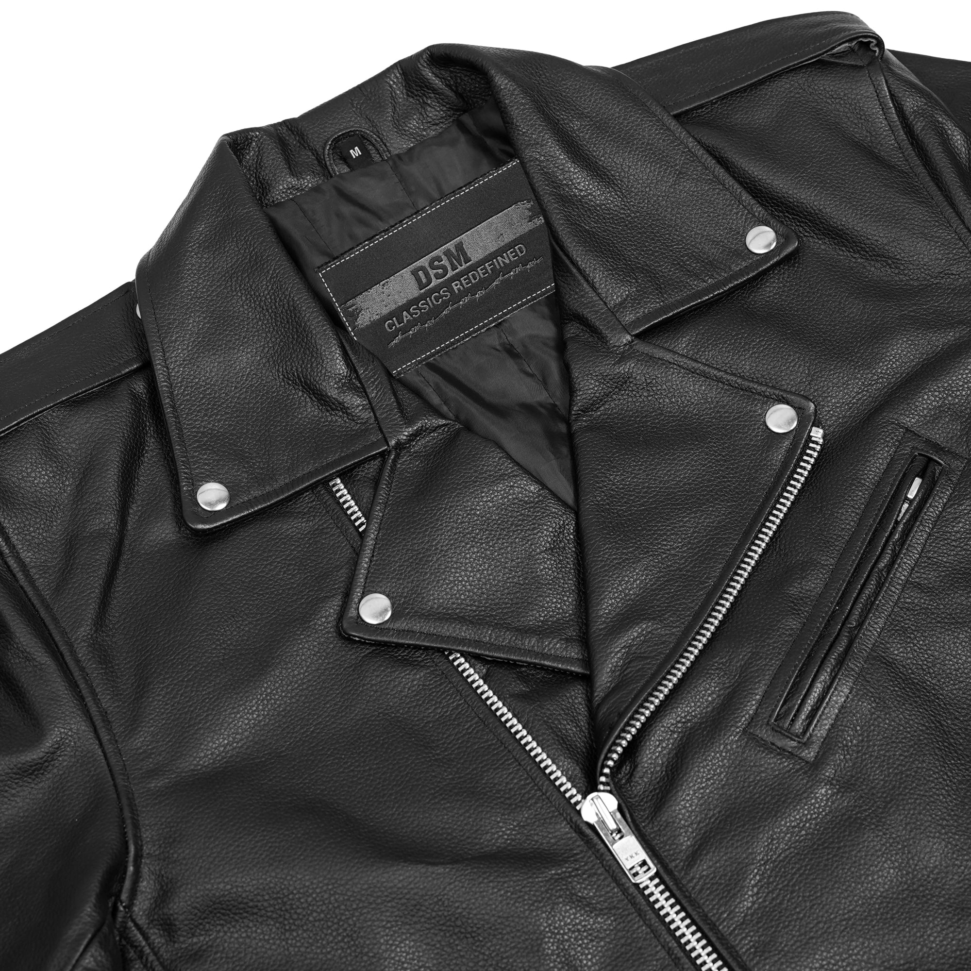 Vintara™ Men's Leather Motorcycle Jacket – Classic & Bold