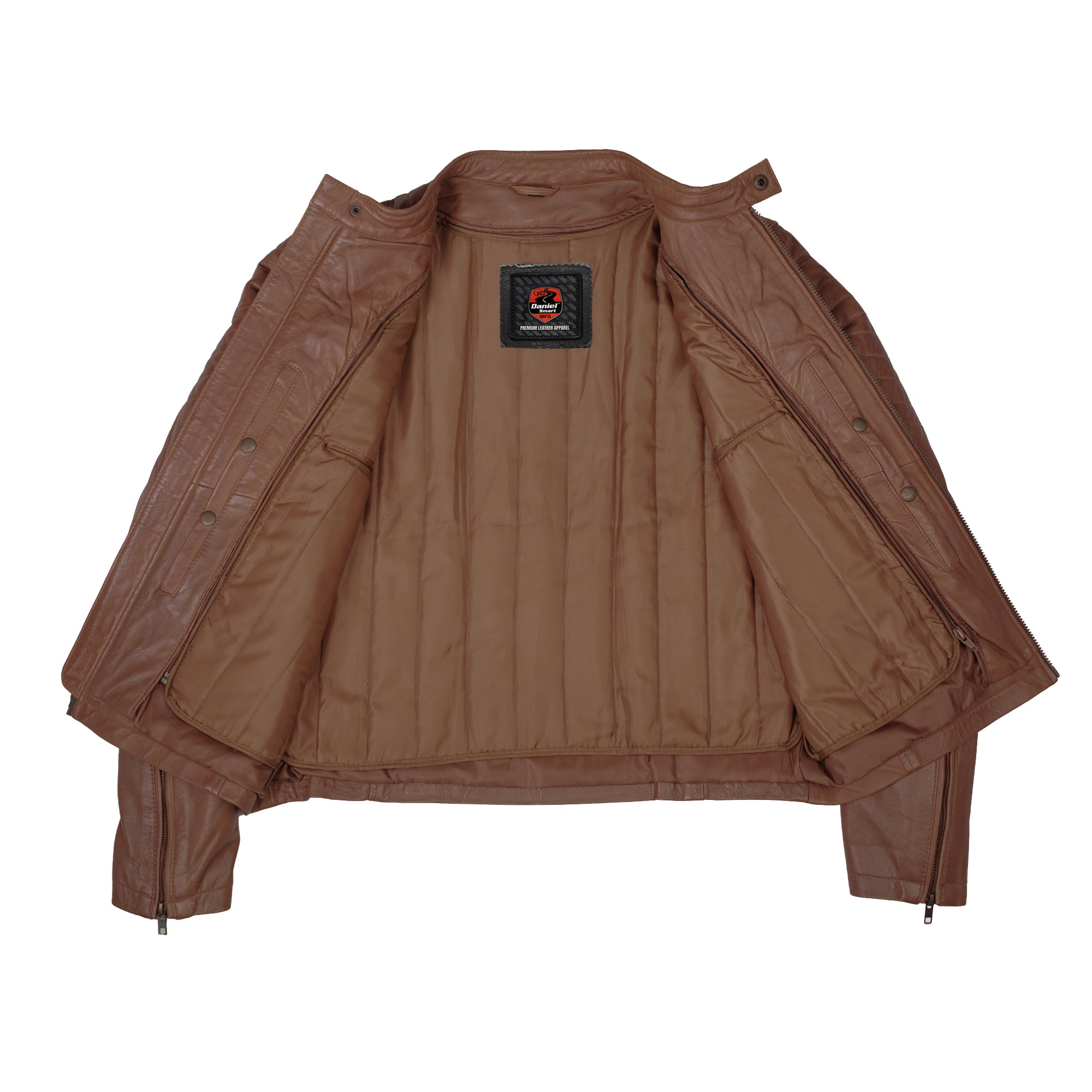 Copper Slayer™ Men's Leather Motorcycle Jacket
