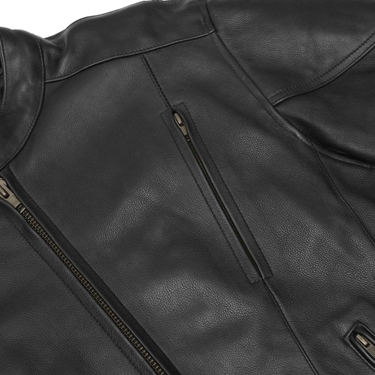 Reveal™ Men's Leather Motorcycle Jacket