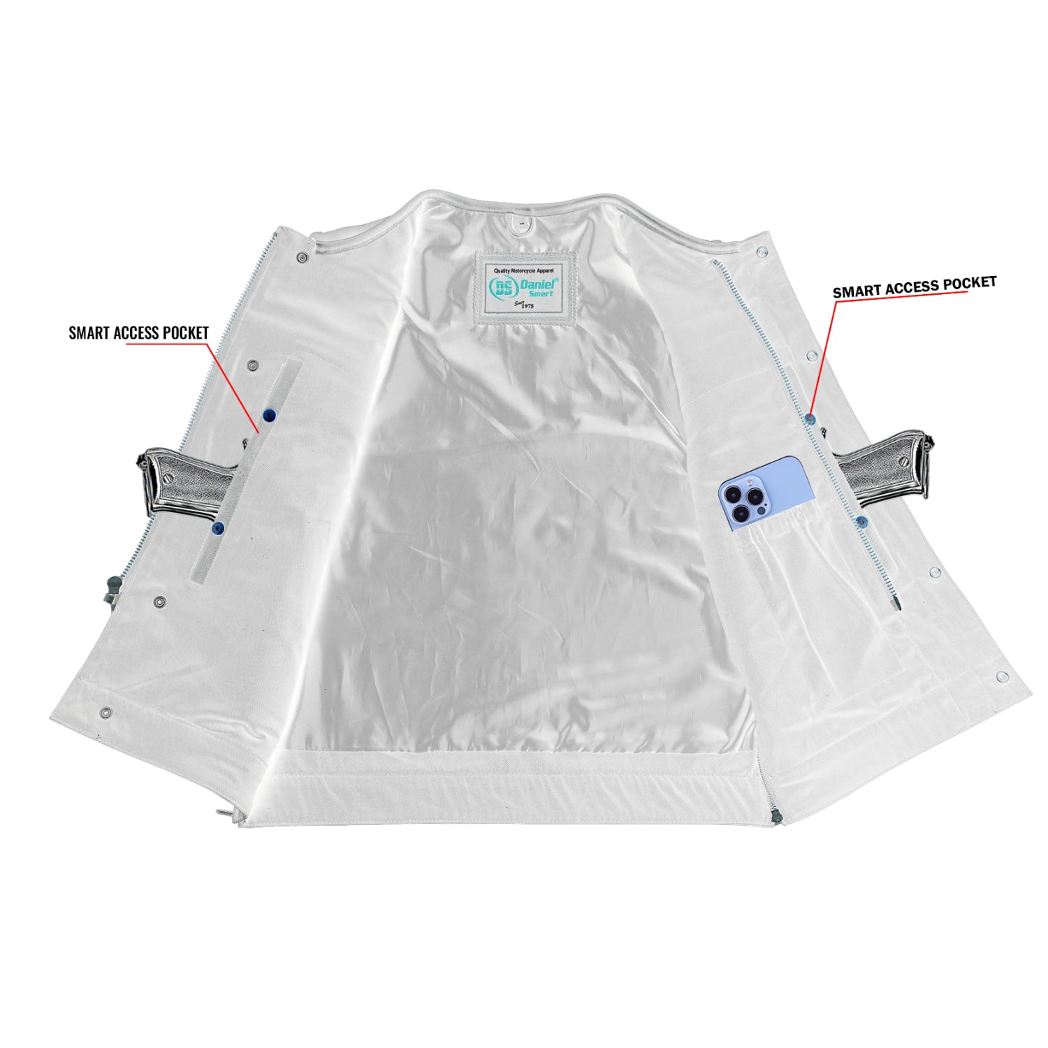 Maverick Men's Motorcycle Leather Vest