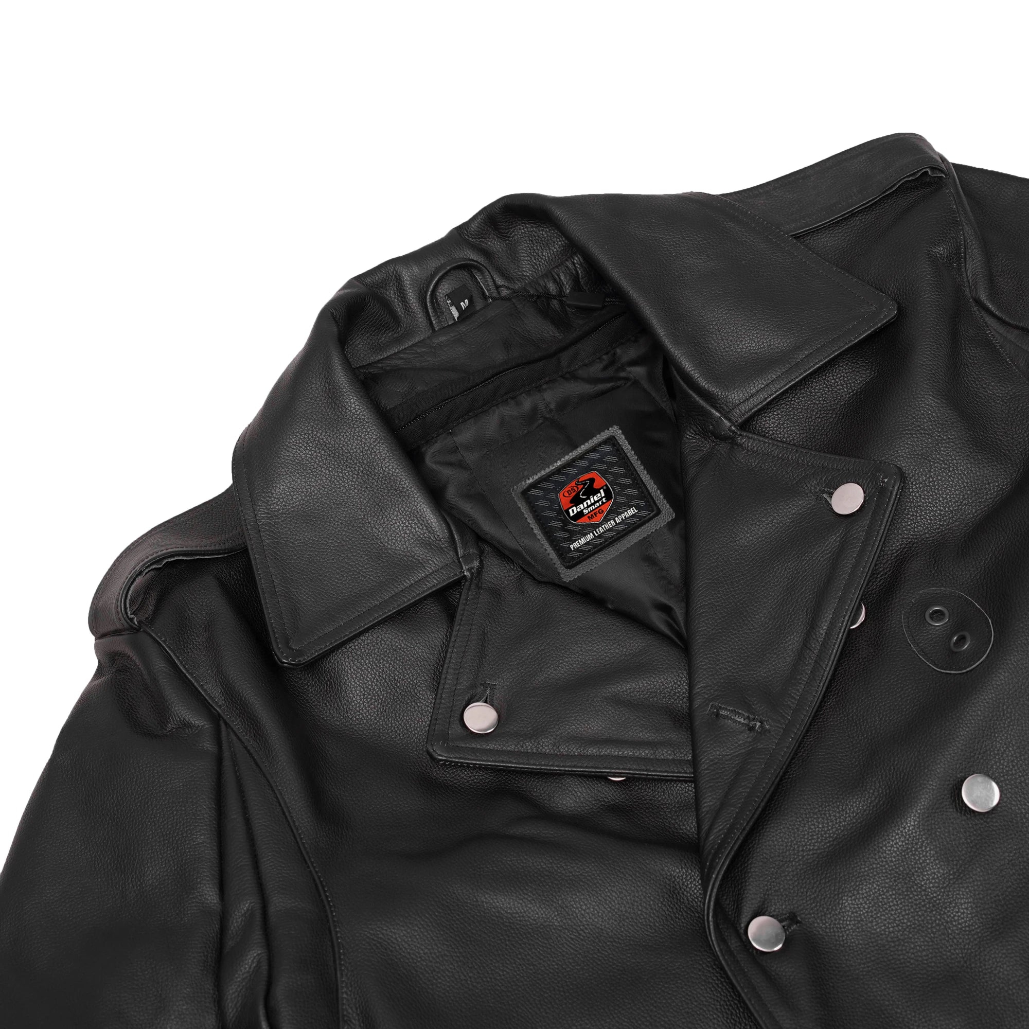 High Badge Men’s Leather Motorcycle Jacket